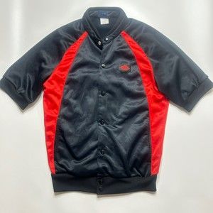 Nike Air Jordan Varsity Jacket Button Front M Youth Black Red Preowned